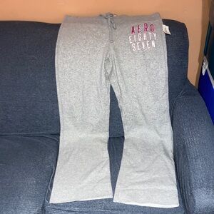 Aeropostale Gray Sweatpants with Pink Logo